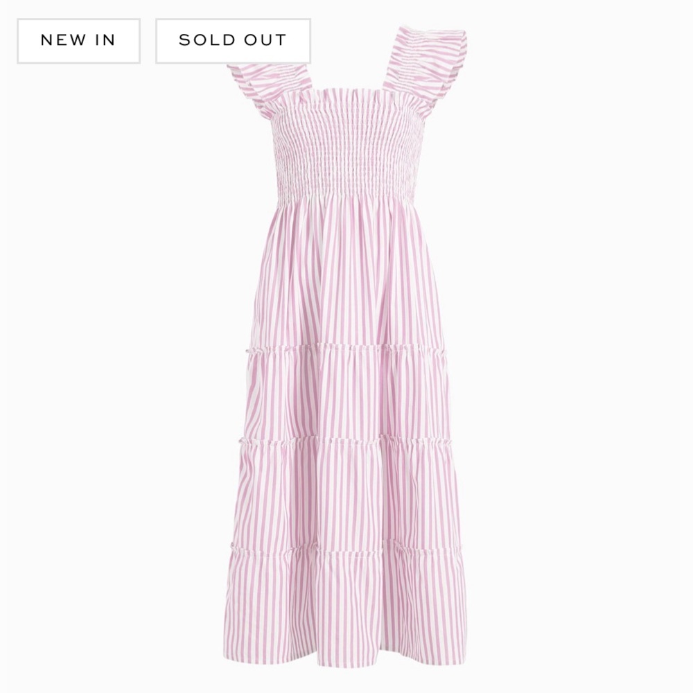 The Ellie Nap Dress in Bubblegum Stripe